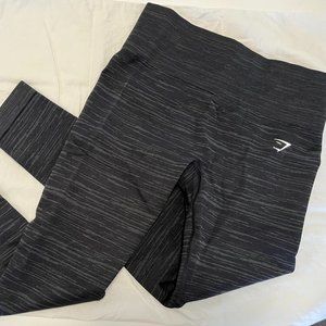 Gymshark Adapt Marl Seamless Leggings Black / Smokey Grey Medium